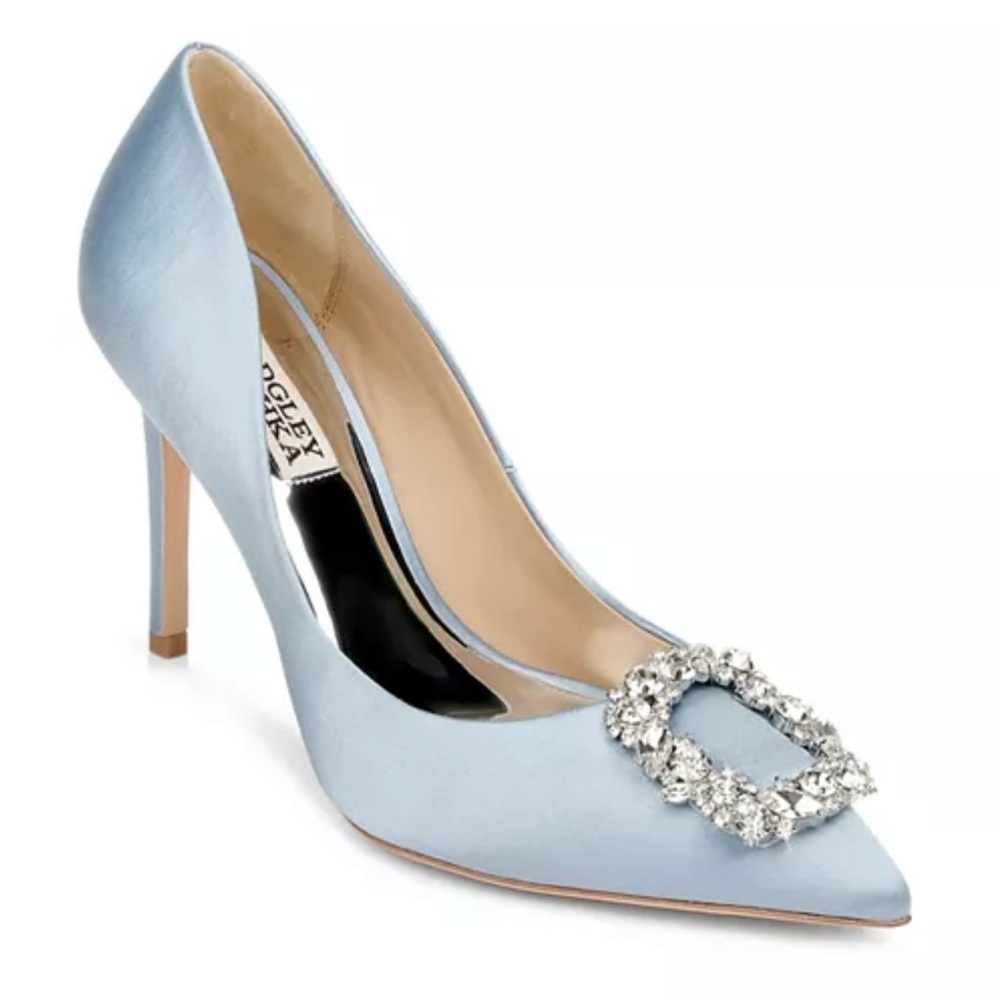 Badgley Mischka Women’s Cher Crystal Buckle Pumps